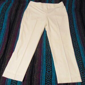 Vintage 90s Quiet Luxury White Trousers 14 Minimalist Career Corporate Pants